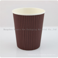 Reciclable PLA Ripple taza de papel de pared para el té caliente